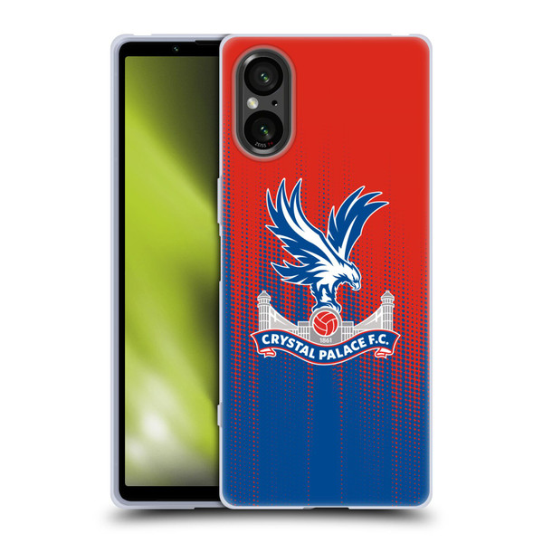 Crystal Palace FC Crest Halftone Soft Gel Case for Sony Xperia 5 V 5G