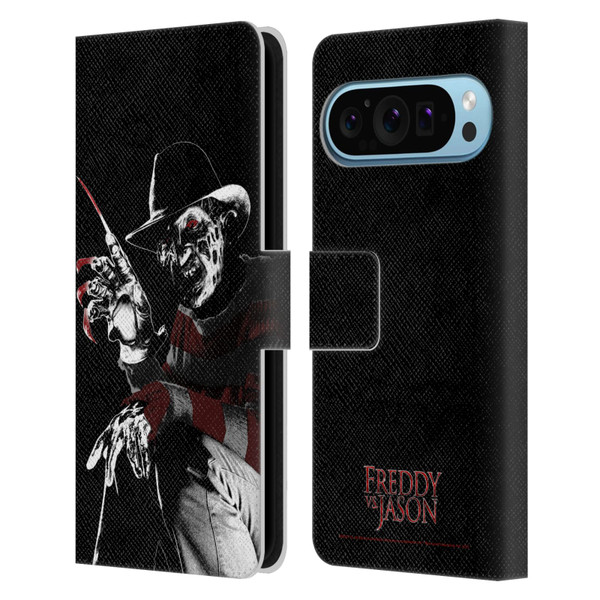 Freddy VS. Jason Graphics Freddy Leather Book Wallet Case Cover For Google Pixel 9 / Pixel 9 Pro