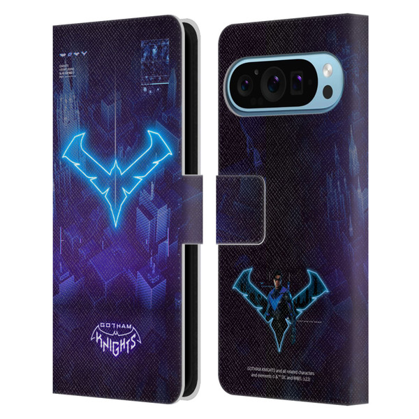 Gotham Knights Character Art Nightwing Leather Book Wallet Case Cover For Google Pixel 9 / Pixel 9 Pro
