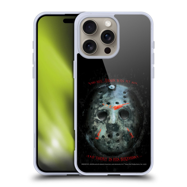 Freddy VS. Jason Graphics Jason's Birthday Soft Gel Case for Apple iPhone 16 Pro Max