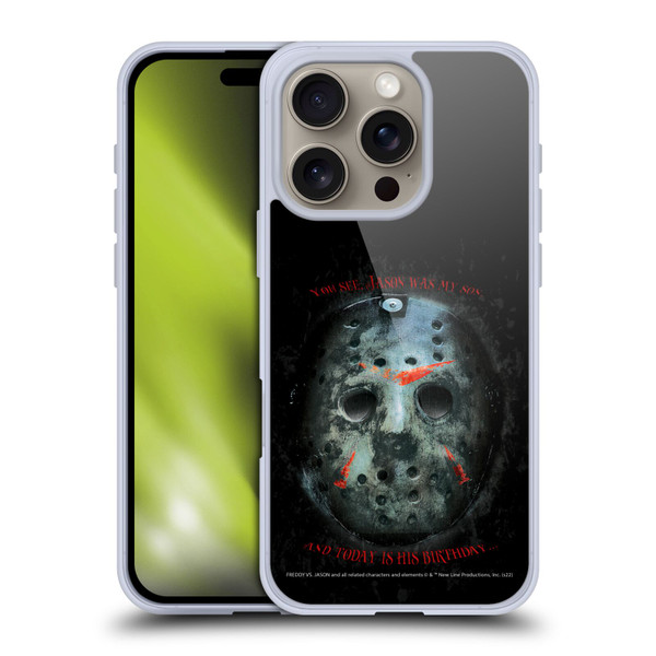 Freddy VS. Jason Graphics Jason's Birthday Soft Gel Case for Apple iPhone 16 Pro