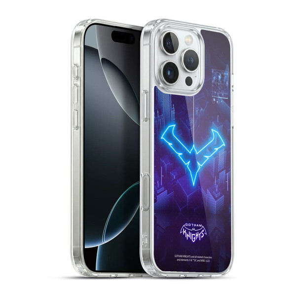 Gotham Knights Character Art Nightwing Soft Gel Case for Apple iPhone 16 Pro Max & MagSafe