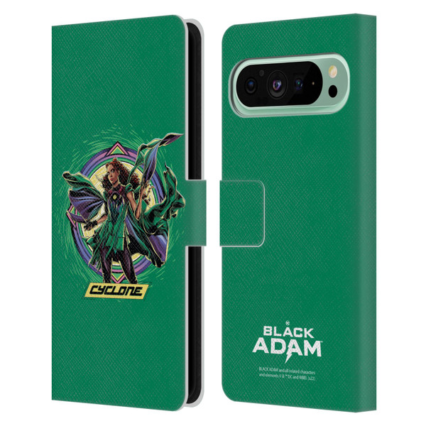 Black Adam Graphics Cyclone Leather Book Wallet Case Cover For Google Pixel 9 Pro XL