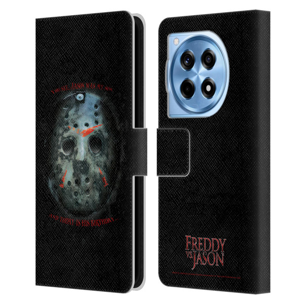 Freddy VS. Jason Graphics Jason's Birthday Leather Book Wallet Case Cover For OnePlus 12R
