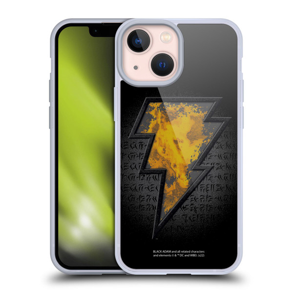 Black Adam Graphics Icon Soft Gel Case for Apple iPhone 13 Mini