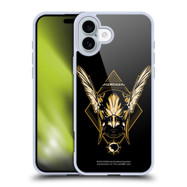 Black Adam Graphics Hawkman Soft Gel Case for Apple iPhone 16 Plus
