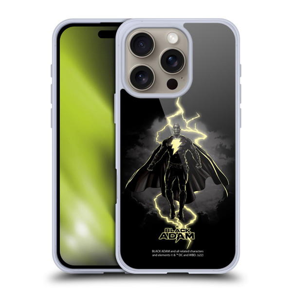 Black Adam Graphics Lightning Soft Gel Case for Apple iPhone 16 Pro