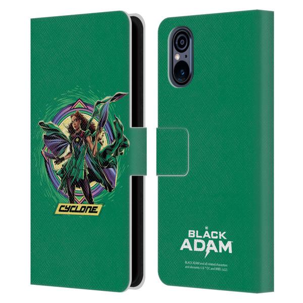 Black Adam Graphics Cyclone Leather Book Wallet Case Cover For Sony Xperia 5 V 5G