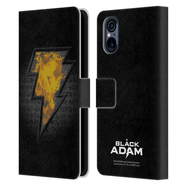 Black Adam Graphics Icon Leather Book Wallet Case Cover For Sony Xperia 5 V 5G