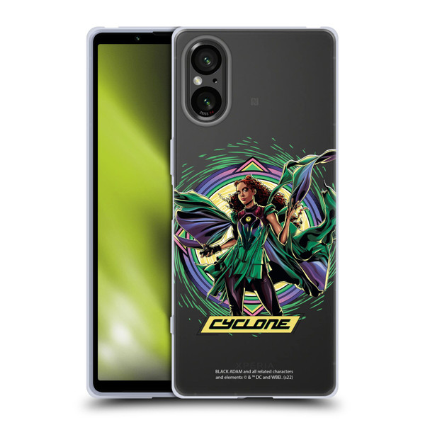Black Adam Graphics Cyclone Soft Gel Case for Sony Xperia 5 V 5G