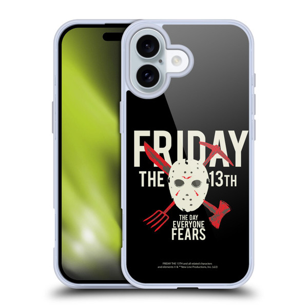 Friday the 13th 1980 Graphics The Day Everyone Fears Soft Gel Case for Apple iPhone 16