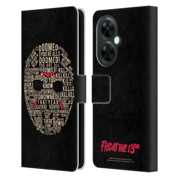 Friday the 13th 1980 Graphics Typography Leather Book Wallet Case Cover For OnePlus Nord CE 3 Lite 5G