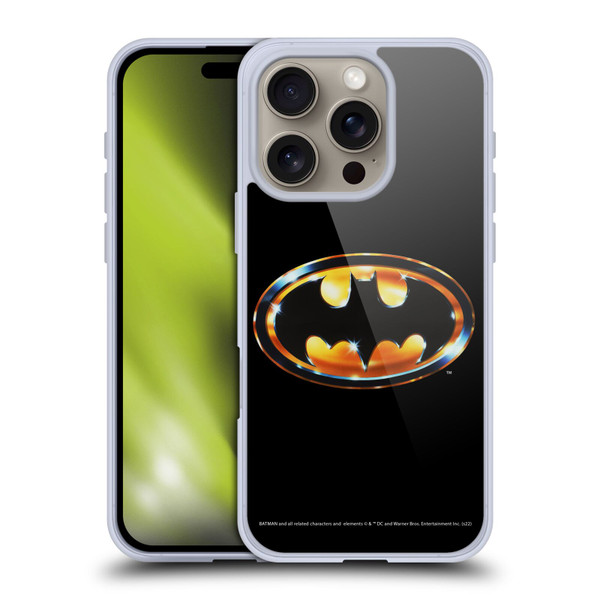 Batman (1989) Key Art Logo Soft Gel Case for Apple iPhone 16 Pro