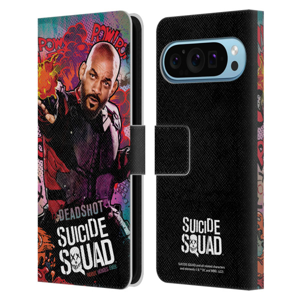Suicide Squad 2016 Graphics Deadshot Poster Leather Book Wallet Case Cover For Google Pixel 9 / Pixel 9 Pro