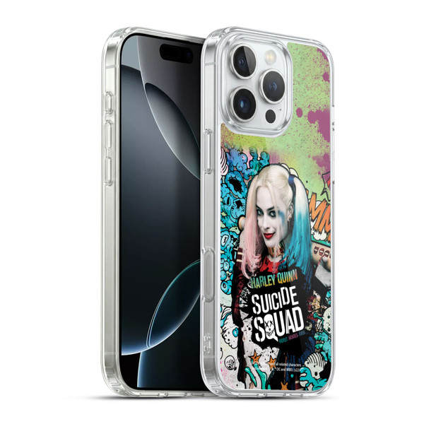 Suicide Squad 2016 Graphics Harley Quinn Poster Soft Gel Case for Apple iPhone 16 Pro Max & MagSafe