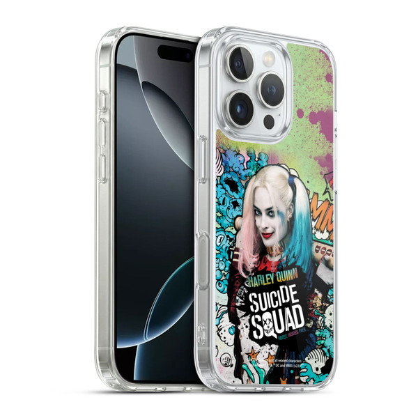 Suicide Squad 2016 Graphics Harley Quinn Poster Soft Gel Case for Apple iPhone 16 Pro & MagSafe