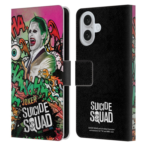 Suicide Squad 2016 Graphics Joker Poster Leather Book Wallet Case Cover For Apple iPhone 16