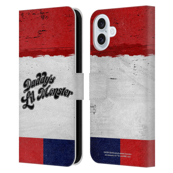 Suicide Squad 2016 Graphics Harley Quinn Costume Leather Book Wallet Case Cover For Apple iPhone 16 Plus