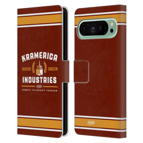 Seinfeld Graphics Kramerica Industries Leather Book Wallet Case Cover For Google Pixel 9 Pro XL