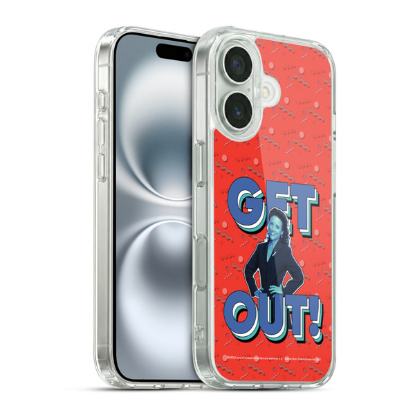 Seinfeld Graphics Get Out! Soft Gel Case for Apple iPhone 16 & MagSafe