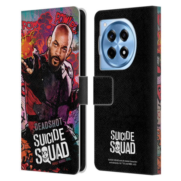 Suicide Squad 2016 Graphics Deadshot Poster Leather Book Wallet Case Cover For OnePlus 12R