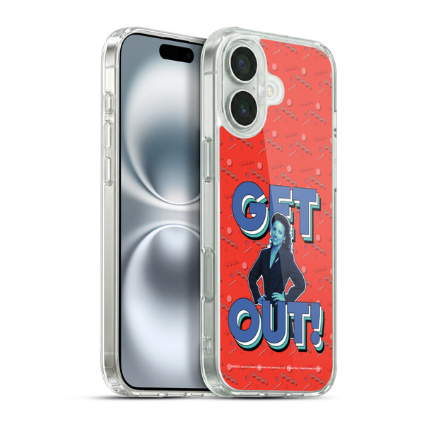 Seinfeld Graphics Get Out! Soft Gel Case for Apple iPhone 16 Plus & MagSafe