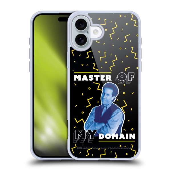 Seinfeld Graphics Master Of My Domain Soft Gel Case for Apple iPhone 16 Plus