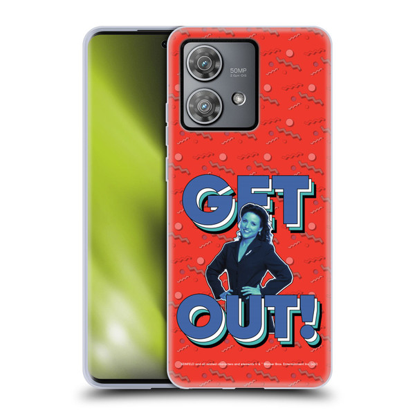 Seinfeld Graphics Get Out! Soft Gel Case for Motorola Edge 40 Neo 5G