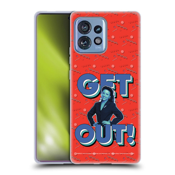 Seinfeld Graphics Get Out! Soft Gel Case for Motorola Moto Edge 40 Pro