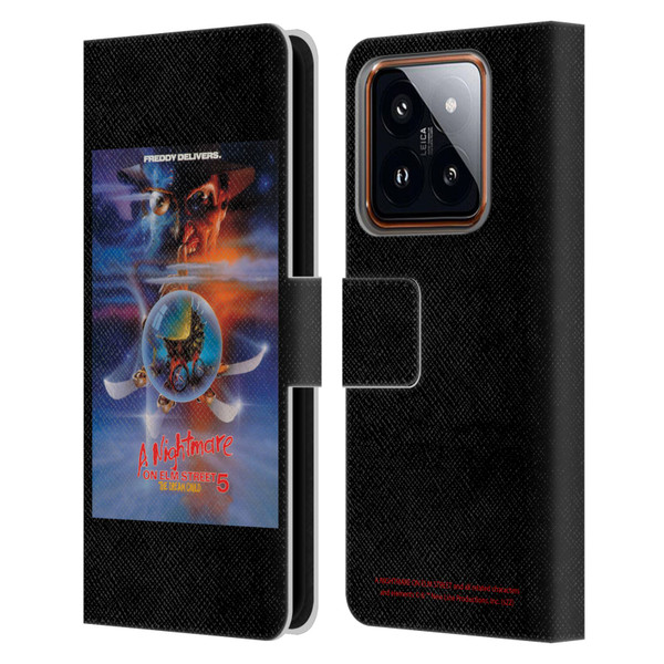 A Nightmare On Elm Street: The Dream Child Graphics Poster Leather Book Wallet Case Cover For Xiaomi 14