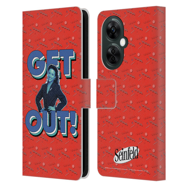 Seinfeld Graphics Get Out! Leather Book Wallet Case Cover For OnePlus Nord CE 3 Lite 5G