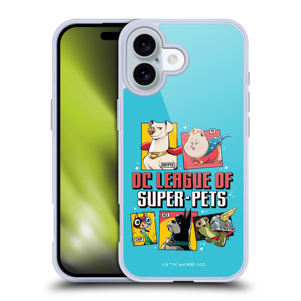 DC League Of Super Pets Graphics Characters 2 Soft Gel Case for Apple iPhone 16