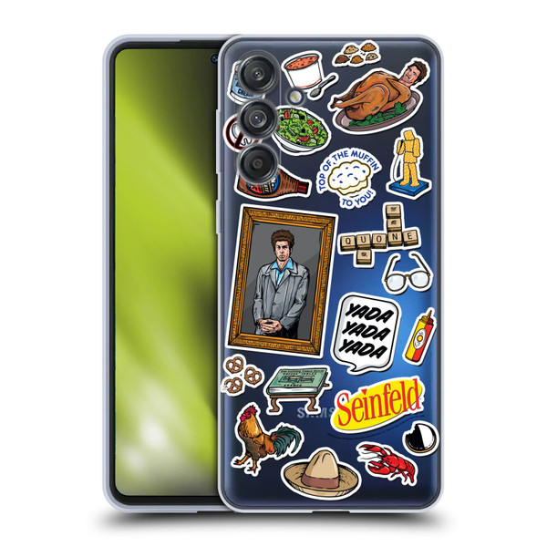 Seinfeld Graphics Sticker Collage Soft Gel Case for Samsung Galaxy M55 5G