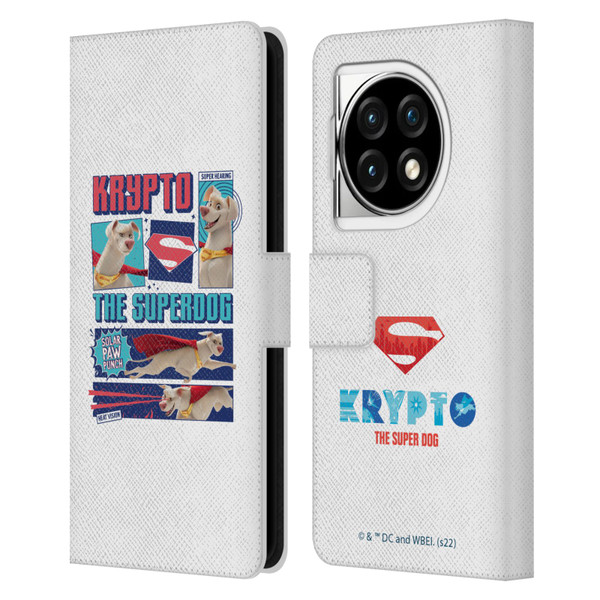 DC League Of Super Pets Graphics Krypto The Superdog Leather Book Wallet Case Cover For OPPO OnePlus Ace 3 5G