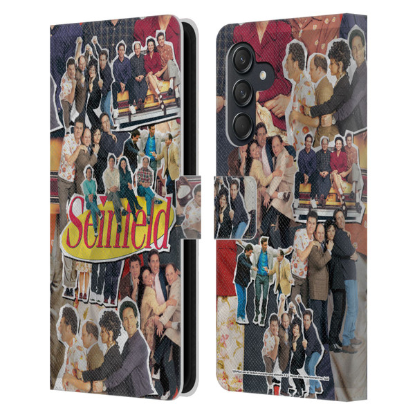 Seinfeld Graphics Collage Leather Book Wallet Case Cover For Samsung Galaxy M55 5G