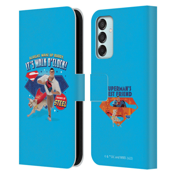DC League Of Super Pets Graphics It's Walk O' Clock Leather Book Wallet Case Cover For Samsung Galaxy M15/F15 5G