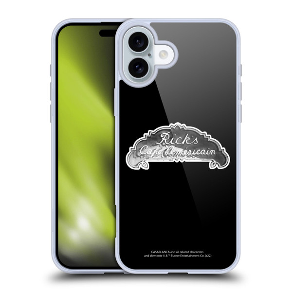 Casablanca Graphics Rick's Cafe Soft Gel Case for Apple iPhone 16 Plus