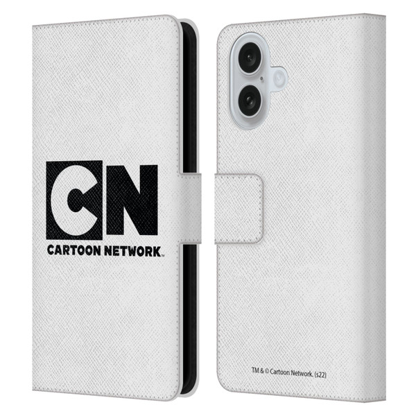 Cartoon Network Logo Plain Leather Book Wallet Case Cover For Apple iPhone 16