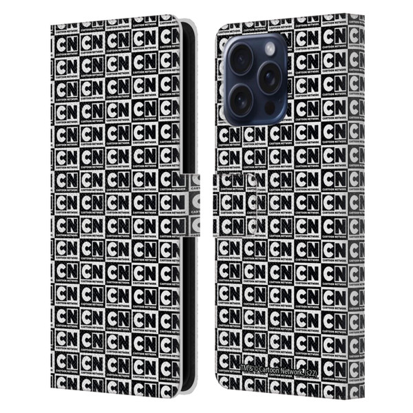 Cartoon Network Logo Pattern Leather Book Wallet Case Cover For Apple iPhone 16 Pro Max