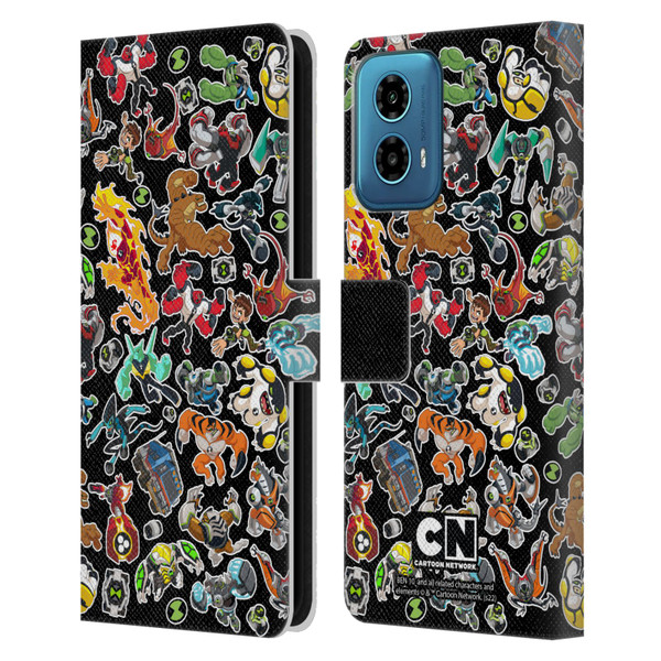 Ben 10: Animated Series Graphics Alien Pattern Leather Book Wallet Case Cover For Motorola Moto G34 5G