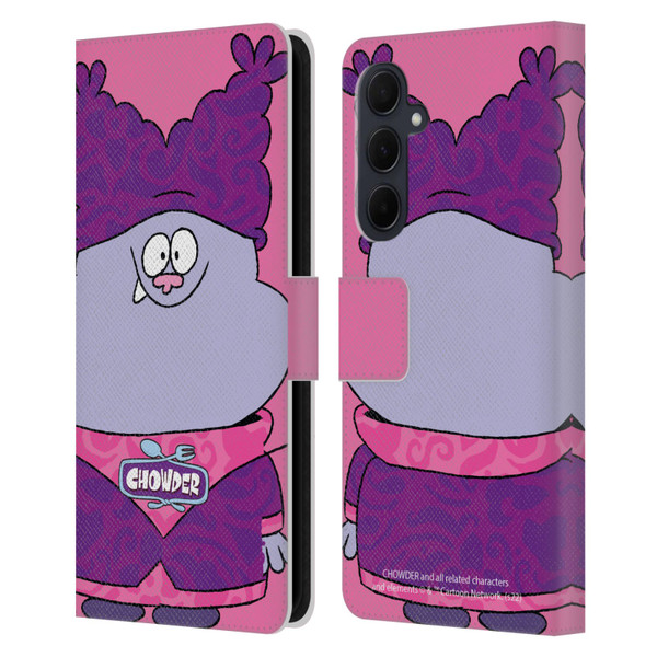 Chowder: Animated Series Graphics Full Face Leather Book Wallet Case Cover For Samsung Galaxy A35 5G