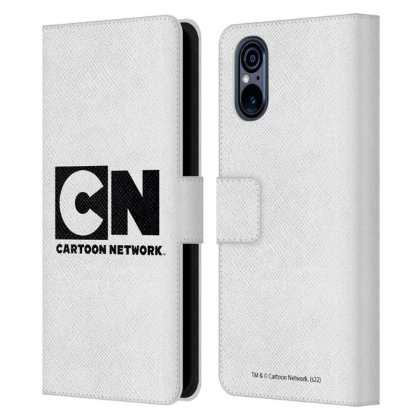 Cartoon Network Logo Plain Leather Book Wallet Case Cover For Sony Xperia 5 V 5G