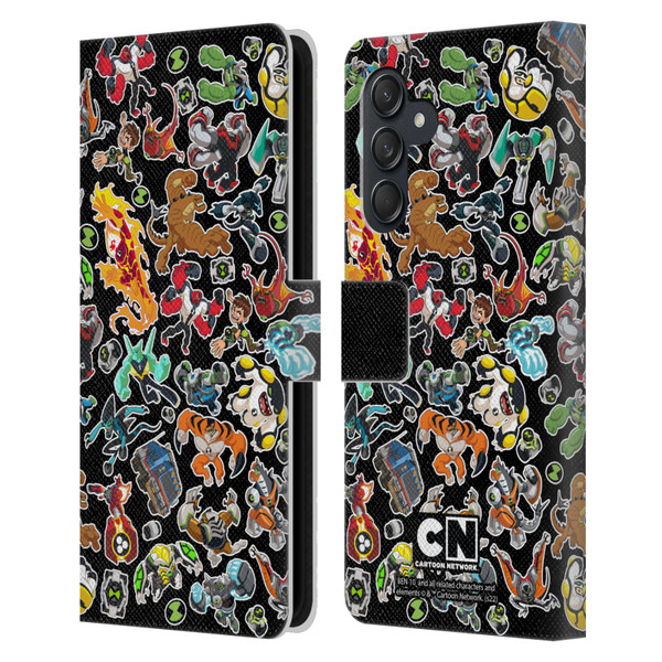 Ben 10: Animated Series Graphics Alien Pattern Leather Book Wallet Case Cover For Samsung Galaxy M55 5G