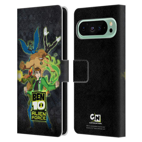 Ben 10: Alien Force Graphics Character Art Leather Book Wallet Case Cover For Google Pixel 9 Pro XL