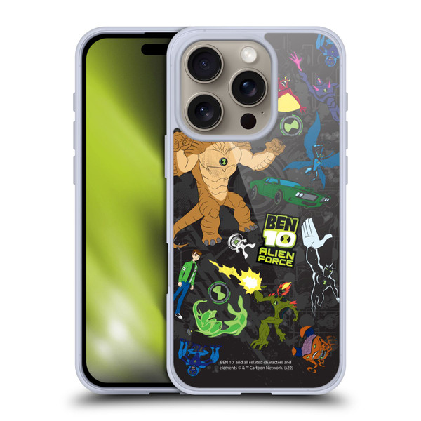 Ben 10: Alien Force Graphics Character Art Soft Gel Case for Apple iPhone 16 Pro