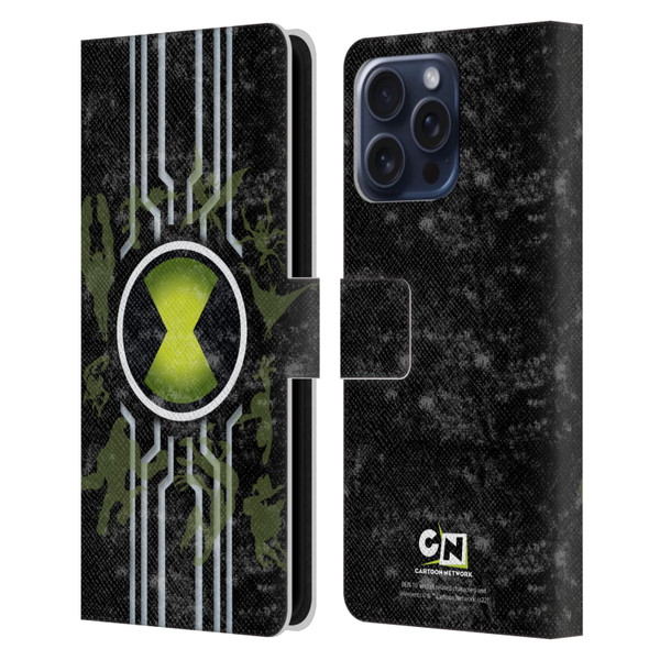 Ben 10: Alien Force Graphics Omnitrix Leather Book Wallet Case Cover For Apple iPhone 16 Pro Max