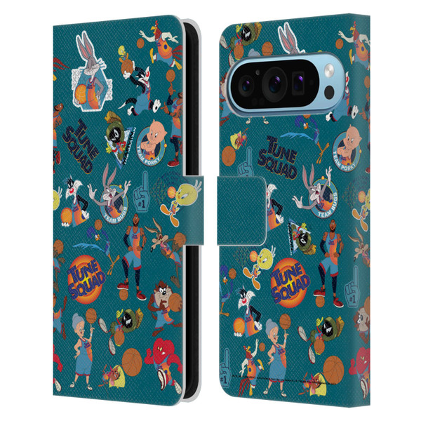 Space Jam: A New Legacy Graphics Squad Leather Book Wallet Case Cover For Google Pixel 9 / Pixel 9 Pro