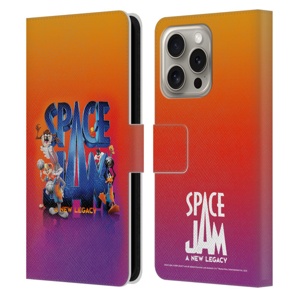 Space Jam: A New Legacy Graphics Poster Leather Book Wallet Case Cover For Apple iPhone 16 Pro