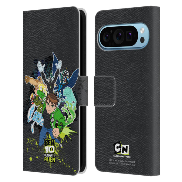 Ben 10: Ultimate Alien Graphics Character Art Leather Book Wallet Case Cover For Google Pixel 9 / Pixel 9 Pro