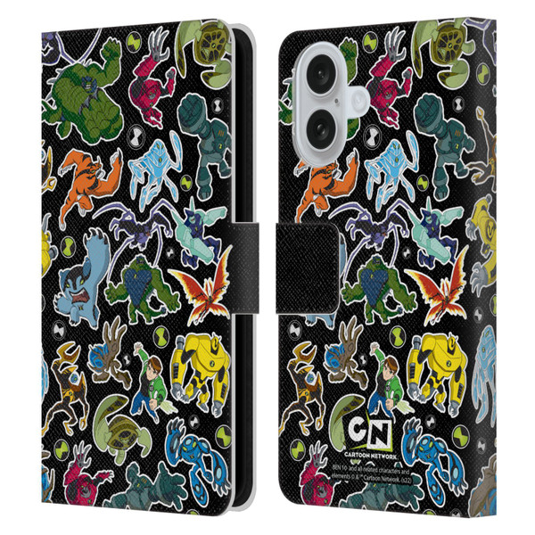 Ben 10: Ultimate Alien Graphics Alien Pattern Leather Book Wallet Case Cover For Apple iPhone 16